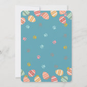 Schattige Sinaasappel Kat Konijntje Pasen Kaart (Achterkant)