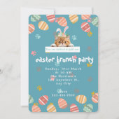 Schattige Sinaasappel Kat Konijntje Pasen Kaart (Voorkant)