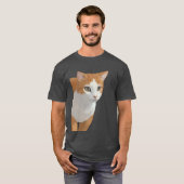 Schattige Sinaasappel Kat Kunst T-shirt (Voorkant volledig)