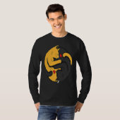 Schattige Sinaasappel Kat Zwarte Kitten Liefde Val T-shirt (Voorkant volledig)