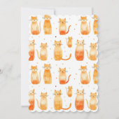 Schattige Sinaasappel Katten en Stippen Kaart (Achterkant)