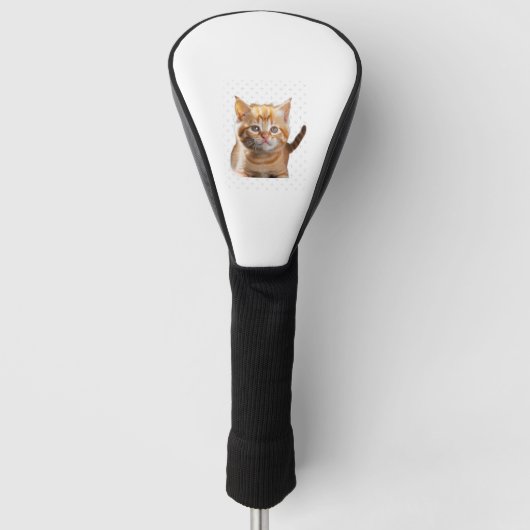 Schattige sinaasappel met strepen munchkin cat. Kl Golfheadcover (Voorkant)