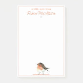 Schattige Sinaasappel Robin - Eenvoudig Elegant Post-it® Notes (Voorkant)
