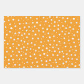 Schattige Sinaasappel Sneeuwman Kerstboom Star Pat Inpakpapier Vel (Voorkant 2)