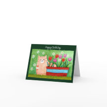 Schattige Sinaasappel Tabby Cat in Garden Cat Love