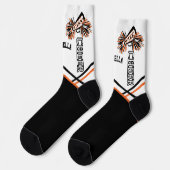 Schattige Sinaasappel, wit en zwart juichen Sokken (Links)