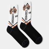 Schattige Sinaasappel, wit en zwart juichen Sokken (Rechts)