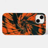 Schattige Sinaasappel Zwart Spiraal Tie Dye Case-Mate iPhone Case (Achterkant (horizontaal))