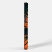 Schattige Sinaasappel Zwart Spiraal Tie Dye Case-Mate iPhone Case (Achterkant / Rechts)