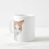 Schattige Sinaasappelkat Kunst Koffiemok (Voorkant links)