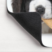 Schattige Sint Bernard Puppy Kauwt op een hond Bon Muismat (Hoek)