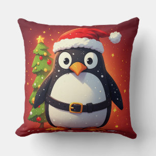 🎁 Schattige Sintere Pinguïn Kerst Vakantie Stijl Kussen