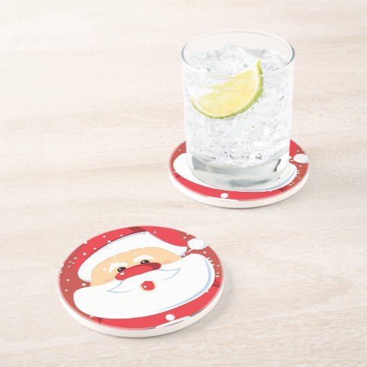 Schattige Sinterklaas aangepaste onderzetter (Zijkant)