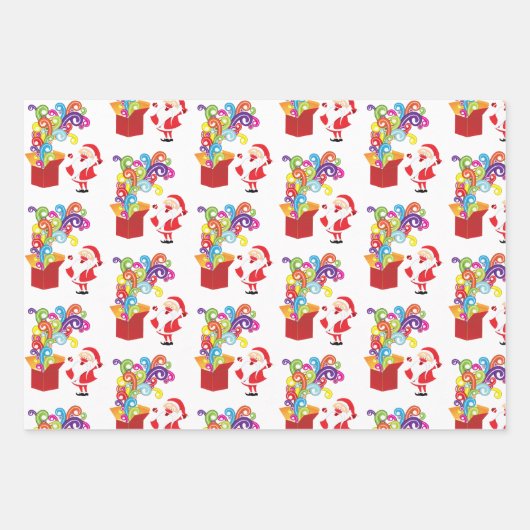 Schattige Sinterklaas assortiment patroon Inpakpapier Vel (Voorkant 3)