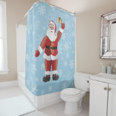 Schattige Sinterklaas Cartoon Grappige Kerst Douchegordijn (In situ)