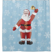 Schattige Sinterklaas Cartoon Grappige Kerst Douchegordijn (Voorkant)