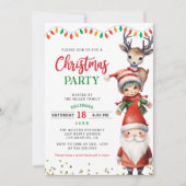 Schattige Sinterklaas Elf rendieren Kinder Kerstfe Kaart (Voorkant)