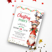 Schattige Sinterklaas Elf rendieren Kinder Kerstfe Kaart