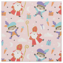 Schattige Sinterklaas en Piet Pattern op Roze
