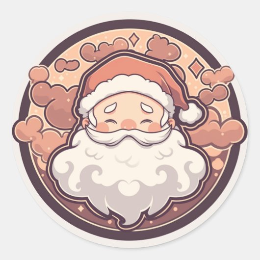 Schattige Sinterklaas Kerst sticker (Voorkant)