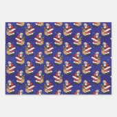 Schattige  Sinterklaas Patroon Kerstmis Inpakpapier Vel (Voorkant 3)