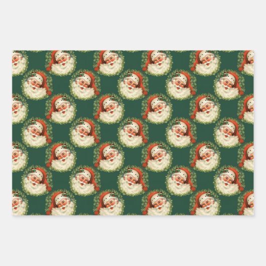 Schattige Sinterklaas Patroon Kerstmis Inpakpapier Vel (Voorkant)
