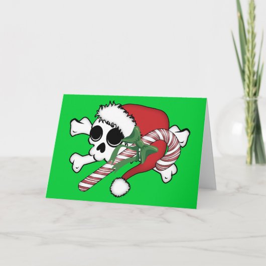 Schattige Sinterklaas Schedel Feestdagen Kaart (Voorkant)