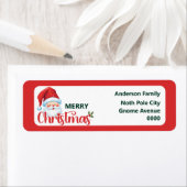 Schattige Sinterklaas Vrolijk Kerstmis Retouradres Etiket (Insitu)
