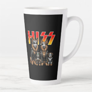 Schattige Sissende Katten Rocken Kitten Kitty Rock Latte Mok