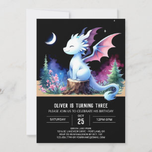 Schattige Sjabloon Dragon Birthday Kaart