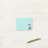 Schattige Skaterkat op Licht Tealblauwe Post-it No Post-it® Notes (Op bureau)