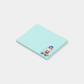 Schattige Skaterkat op Licht Tealblauwe Post-it No Post-it® Notes (Schuin)