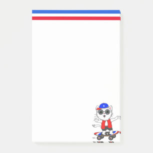 Schattige Skaterkat Post-it® Notes