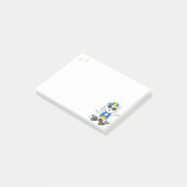 Schattige Skaterkatnotities Post-it® Notes (Schuin)