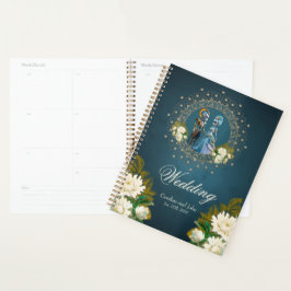 Schattige skelet bruiloft paar gotische stijl planner