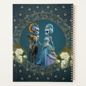 Schattige skelet bruiloft paar gotische stijl planner (Achterkant)