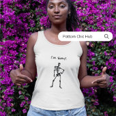 Schattige Skelet Dans Vrouwen Workout Yoga Pilates Tanktop