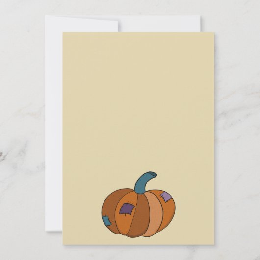 Schattige Skelet Dieren en Pompoenen Halloween Par Kaart (Achterkant)