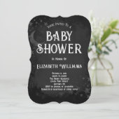 Schattige skelet Halloween Baby shower Kaart (Staand voorkant)