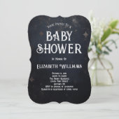 Schattige skelet heks Halloween Baby shower Kaart (Staand voorkant)