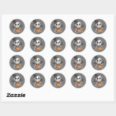 Schattige Skelet Illustratie Halloween Sticker (Vel)