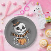 Schattige Skelet Illustratie Papier Bord (Feest)