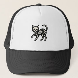 Schattige Skelet Kat Trucker Pet
