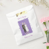 Schattige skelet paar, Halloween bruiloft gunsttas Bedankzakje (Gezegeld)