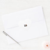 Schattige Skeletkatten Halloween Vintage Gravure S Hart Sticker (Envelop)