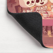 Schattige Skeleton Dinner Party - Mousepad Muismat (Hoek)