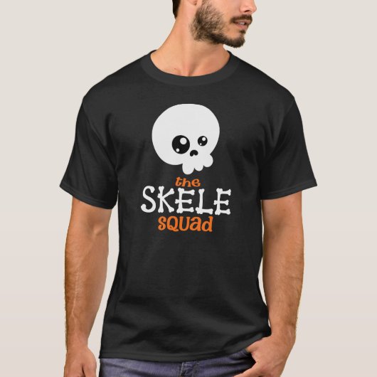 Schattige Skeleton Halloween Familie Matching Sina T-shirt (Voorkant)