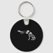 Schattige Skeleton Hand Boop Dog Funny Halloween 1 Sleutelhanger (Voorkant)