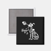 Schattige Skeleton Hand Boop Dog Funny Halloween Magneet (Voorkant / Achterkant)