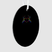 Schattige Skeleton Sign Kleurrijke Halloween Class Ornament (voorkant)